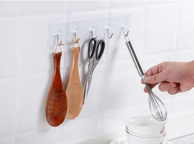 Adhesive Stainless Steel Wall Hooks — 24 Pack product photo