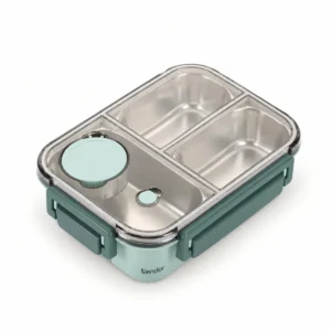 Stainless Steel Compartment Lunch Box - Green