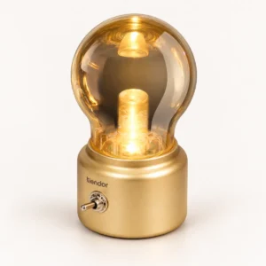 Retro Bulb Night Light - Gold