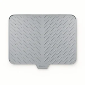 Silicone Dish Drying Mat with Drainage Lip - Gray
