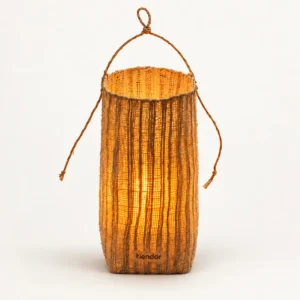 Woven Lantern with Warm LED Candle