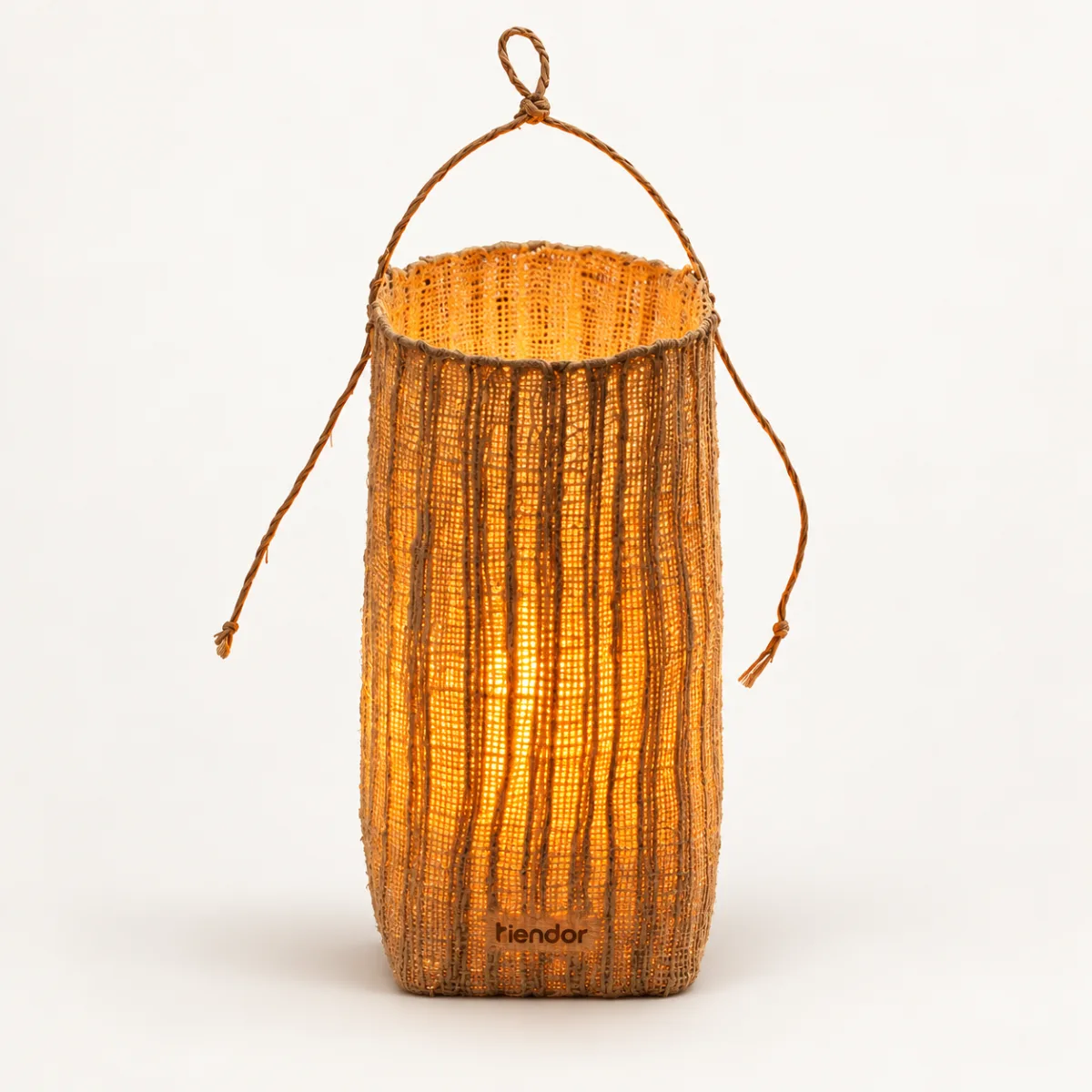 Woven Lantern with Warm LED Candle