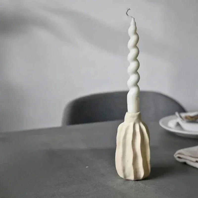 Sculptural Ceramic Candle Holder — Fleur product photo