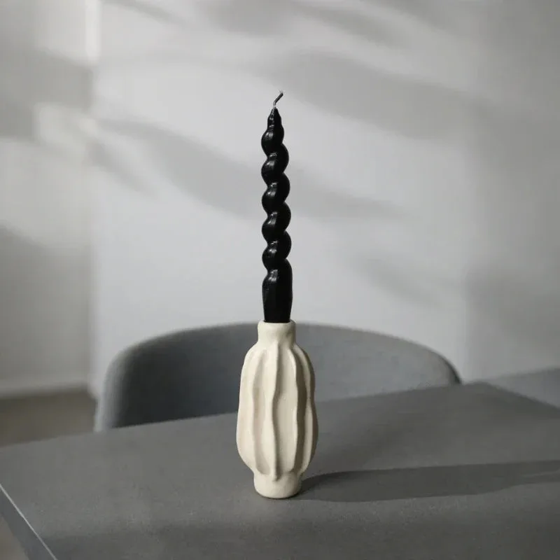 Sculptural Ceramic Candle Holder — Fleur product photo