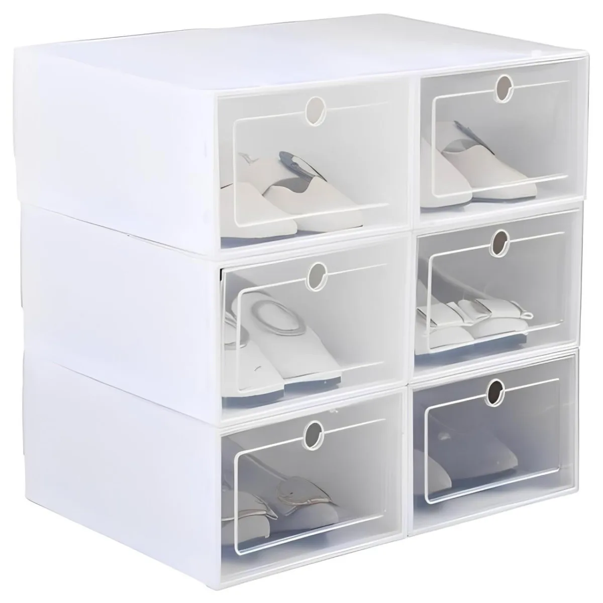 Stackable Shoe Storage Boxes — Set of Three product view 3