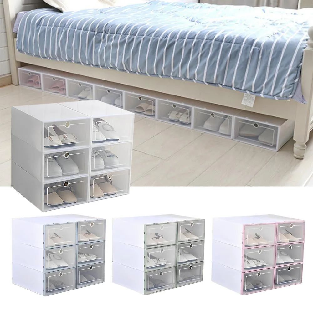 Stackable Shoe Storage Boxes — Set of Three product photo